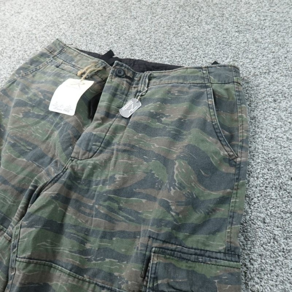 NEW Rothco Shorts Mens L Green Tiger Stripe Camo Cargo Infantry Utility Military